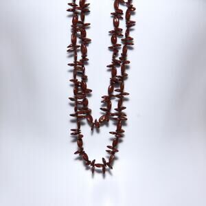 Vintage Apple Seed Continuous Strand Necklace 38" Drop